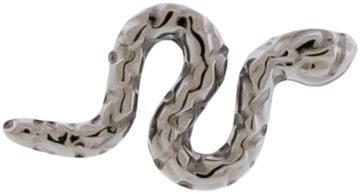 Titanium Threadless Snake End-HIGH POLISH-9MM x 5MM