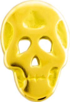 TEGAN'S TOOTH GEMS 18KT GOLD SKULL-YELLOW GOLD