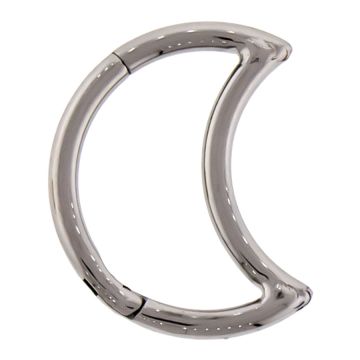 16G TITANIUM CRESCENT MOON HINGED SEGMENT RING-8MM (5/16