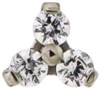 16G/18G TITANIUM GEM TRINITY REPLACEMENT HEADS W/ PREMIUM ZIRCONIA-1.2MM (16G)-2MM-WHITE