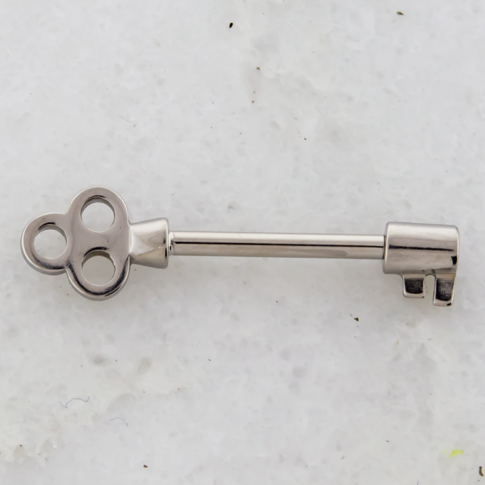 14G NIPPLE BARBELL WITH KEY ENDS