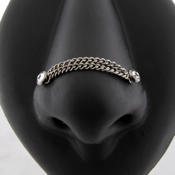 Titanium Internally Threaded Nose Chain Curation - Cortez