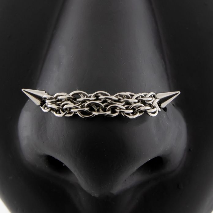 Titanium Internally Threaded Nose Chain Curation - Hecate