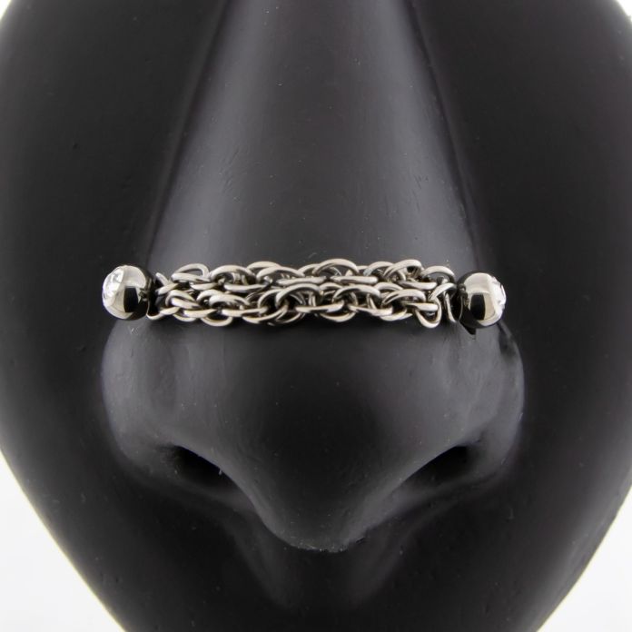 Titanium Internally Threaded Nose Chain Curation - Brooklyn
