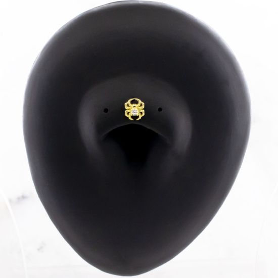 Titanium Floating Navel with 18KT Gold Premium Zirconia Spider