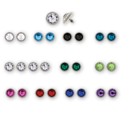 24 Pc 14G Steel Internal Gem Disc Assortment - 3mm