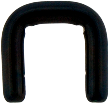 BLACK SEPTUM RETAINER 10g 316L STEEL WITH BLACK PVD STAPLE SHAPE