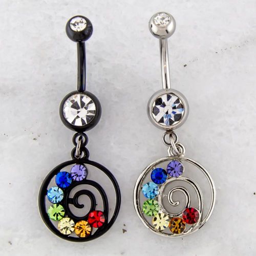 CHAKRA SWIRL NAVEL RING