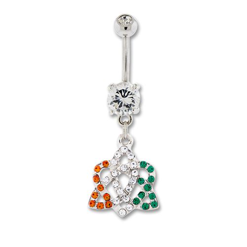 GEMMED CELTIC KNOT BELLY RING