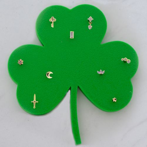 14kt Gold Threadless Pre-Merchandised Clover Display