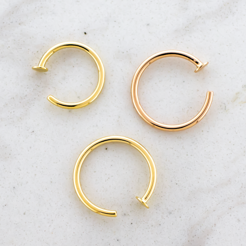 14K Gold Nose Hoop