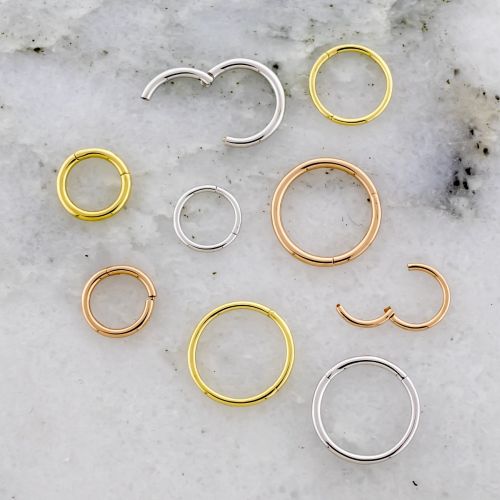 14KT Gold Hinged Segment Rings