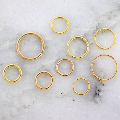 Solid 18KT Gold Seamless Rings