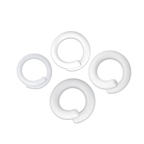 WHITE RING GLASS EAR HANGER