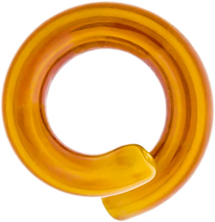 BOROSILICATE GLASS YELLOW THAI RING 2G