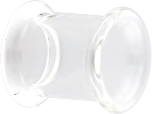 Pair Double Flare Glass Tunnels - Clear - 8MM (0G)-8MM (5/16")