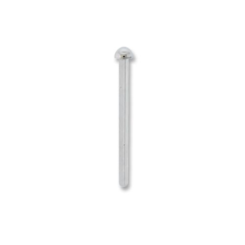 STEEL NOSE PIN 16G 5/8 LONG 2MM DOME