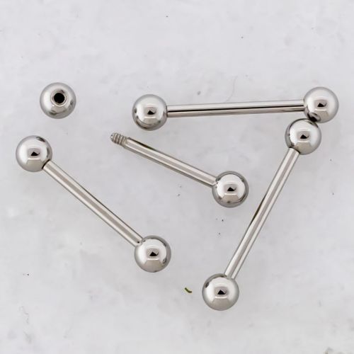 14G STEEL EXTERNALLY THREADED BARBELLS