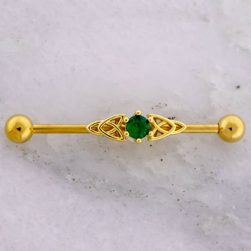 Celtic Knot Barbell w/ Gem