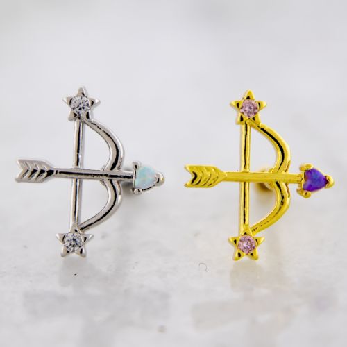 16G Tragus Barbell Star Bow and Arrow