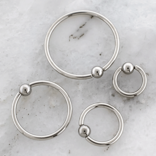 16G Steel Captive Bead Rings