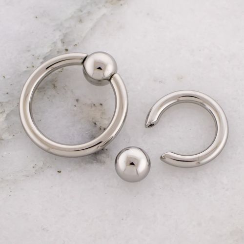 8G Steel Captive Bead Rings