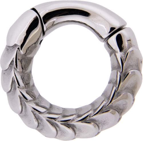 Steel Cast Hinged Segment Ring With Scales-HIGH POLISH-4MM (6G)