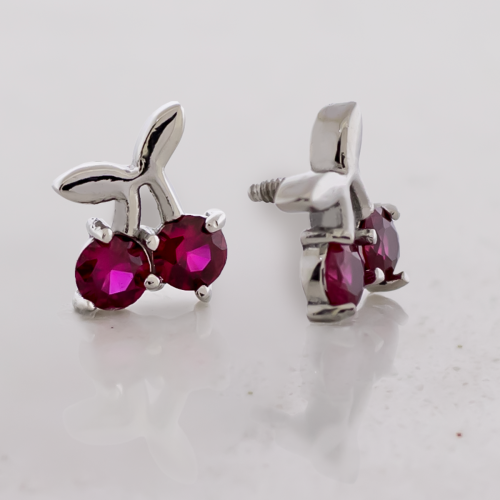 Steel Internally Threaded Gem Cherry End 16g/18g 