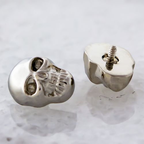 Steel Internally Threaded End - Skull 16G-18G