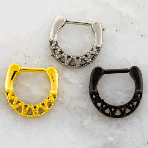 16G GEOMETRIC SEPTUM CLICKER