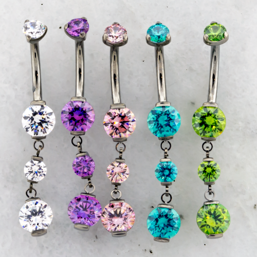 14G TITANIUM INTERNALLY THREADED PREMIUM ZIRCONIA DANGLE