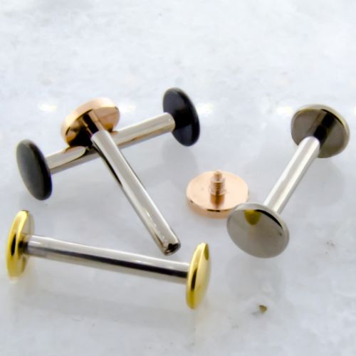 14G STEEL BARBELL W/ FLAT DISC 