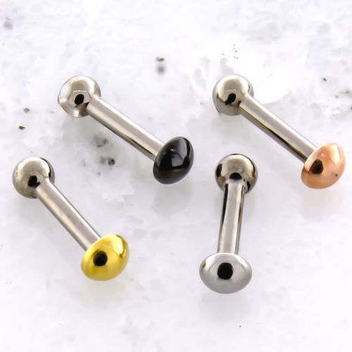 18G TITANIUM BARBELL W/ DOME 