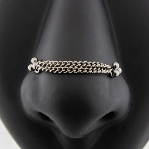 Titanium Internally Threaded Nose Chain Curation - Trish