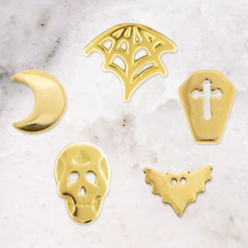 Tegan's Tooth Gems- 18KT Gold Spooky Bundle