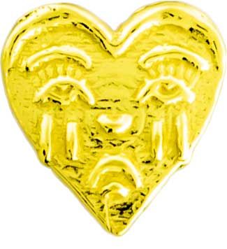 TEGAN'S TOOTH GEMS 18KT GOLD CRYING HEART-YELLOW GOLD