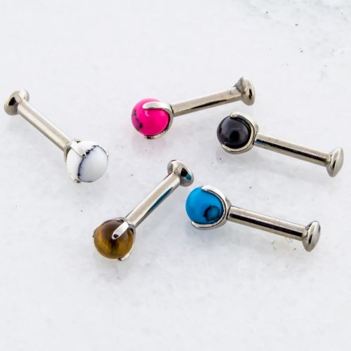 18G/16G TITANIUM HELIX CLAW CABOCHON PRONG SET