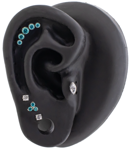 Titanium Internally Threaded- Trinity- Mint- Ear Curation