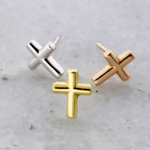 18K GOLD THREADLESS CROSS ATTACHMENT