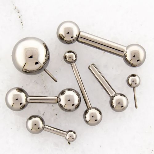  Threadless Titanium Barbell W/ Plain Balls