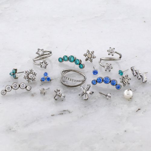 Titanium Threadless- Winter Wonderland Ear Curation Kit